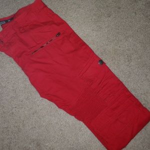 Men's red jeans